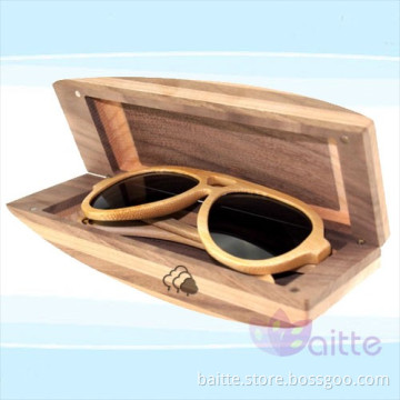 High quality UV400 polarized unisex wood eyeglasses with wooden sunglasses box